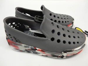 Joybees Kids Boys Skate Sneaker Graphic Charcoal Charcoal Camo Gummy C12 - Picture 1 of 2