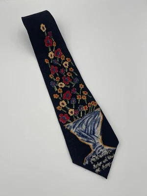 Corbata make a Wish Foundation Hombre Seda Multicolor Usada Azul Marino Hecha en EE. UU. Foto 1 de 3