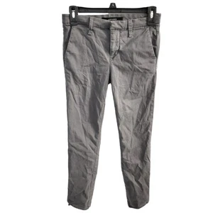 J Brand Grey Mid Rise Cigarette Taper Clara Crop Trousers Women's Pants Size 24 - Picture 1 of 11