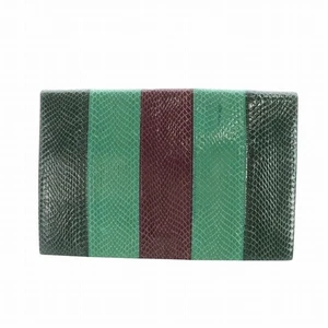 Yves Saint Laurent Vintage Clutch Bag Green Second Handbag Rare - Picture 1 of 8
