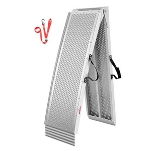 7.5FT Folding Aluminum Ramp, Portable Ramp, 11" Punching Surface Non-Skid - Picture 1 of 7