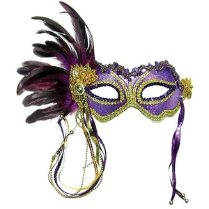 Bristol Novelty Girls Fancy Dress Venetian Party Carnival Decorative Side Feathe - Picture 1 of 1