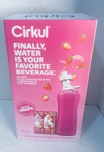 Bottiglia Cirkul in acciaio inox e 2 cartucce aromatizzanti - nuova con scatola - Foto 1 di 2
