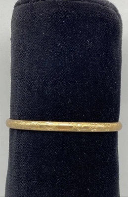 Brazalete Brazalete BBB Oro Amarillo 14k 4.7mm Ancho Cúpula Silde Out 5.5g Foto 1 de 4