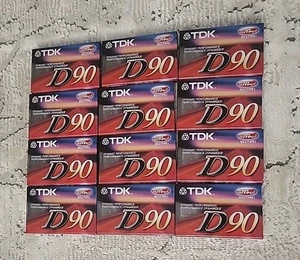 12 PACK -TDK D90 High Output IECI / Typ 1 Normalna pozycja Kasety audio - Zdjęcie 1 z 3