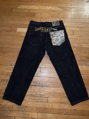 Lot 29 Y2K Embroidered Looney Tunes Baggy Biker Jeans  - Image 1 of 4