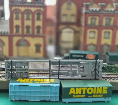 Roco H0 46364 Taschenwagen + 2 Container Antoine der SNCF Novatrans ohne OVP/Vit - Bild 1 von 4