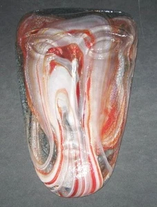 Jaramillo Glass Mask Face Gabriel and Rodolfo Skydreamer Swirls Clear Red Gray - Picture 1 of 4