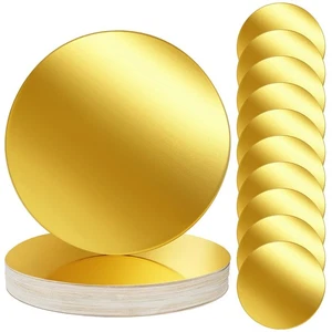 100PCS Disposable Gold Paper Charger Plate, 13" Round Gold Placemats for Dinn... - Foto 1 di 7