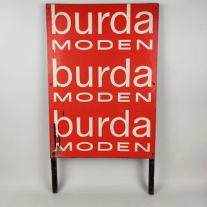 Vintage Werbeaufsteller 60/70er – Burda Moden Kundenstopper, Zeitung Reklame - Bild 1 von 8