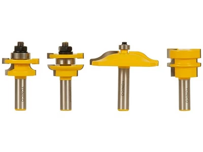 Round Over-Ogee 4 Bit Cabinet Door Router Bit Set - 1/2" Shank - Yonico 12432 - Image 1 of 3