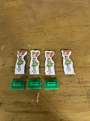 Vintage 1962 TRANSOGRAM Pebbles Flintstone Game Parts Wilma - Image 1 of 3