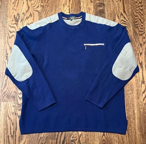 JL Powell Sweater Men’s XL Wool Cashmere Blend Elbow Patches Hunting Outdoor - Picture 1 of 3