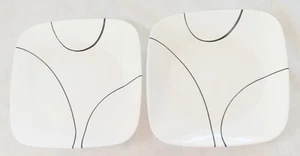 Corelle Simple Lines Lot of 2 Luncheon Plates 9" - Picture 1 of 3