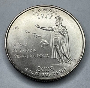 2008-P Hawaii State Quarter 25cent Coin Uncirculated from US Mint Satin Set - Picture 1 of 7