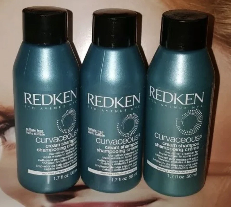 Redken Curvaceous Cream Shampoo 1.7 oz each Travel Size **3 PACK** NEW - Image 1 of 1