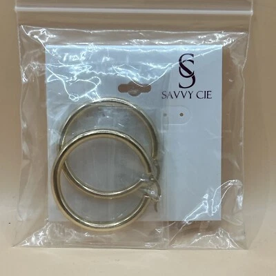 Pendientes Savvy Cie chapados en oro/latón nuevos Foto 1 de 4
