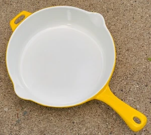 Vintage COPCO Skillet Enamel Cast Iron Frying Pan Double Spout Michael Lax MCM - Picture 1 of 9