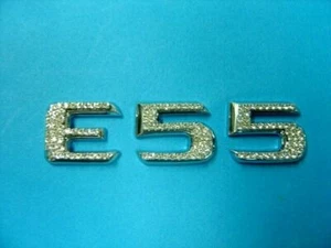CRYSTAL * E55 * TRUNK LETTER BADGES Made with Swarovski FOR MERCEDES AMG E55 AMG - Picture 1 of 3