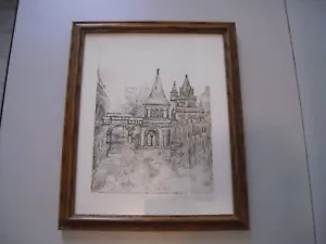 Russian Artist Drawing Print of St Petersburg 1994 6/100 Signed & Framed - Picture 1 of 9