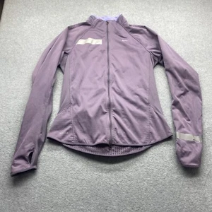 Nike Jacket Womens Medium Full Zip Mock Neck Dri Fit Purple Athleisure Reflect - Picture 1 of 12
