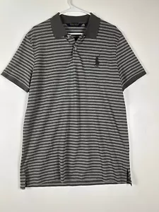Polo Golf Ralph Lauren Camicia Uomo L Grande Collard Pony Grigio Riga 100% Cotone - Foto 1 di 6