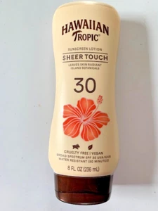 NEW UNUSED HAWAIIAN TROPIC SUNSCREEN LOTION SHEER TOUCH SPF 30 8 FL OZ - Picture 1 of 2
