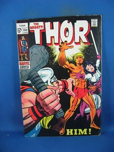 THOR 165 F VF 1ST FULL WARLOCK KIRBY MARVEL 1969 - Picture 1 of 2