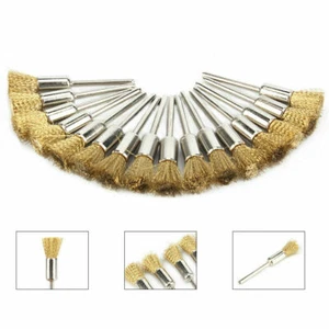 45Pcs 3mm Shank Brass Wire Wheel Polishing Mix Brush Set Dremel Rotary Tool - Picture 1 of 12