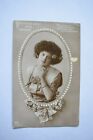 Postcard Birthday Greetings Young Woman Portrait Posted EAS Trademark RP Photo