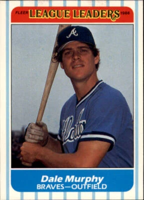 1986 Fleer League Leaders #27 Dale Murphy - NM-MT - Image 1 of 2