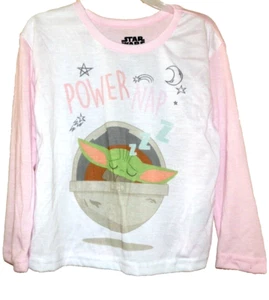 New Girls XS 4-5 Baby Yoda 2 piece Pajama Set Star Wars Power Nap Mandelorian - Picture 1 of 2