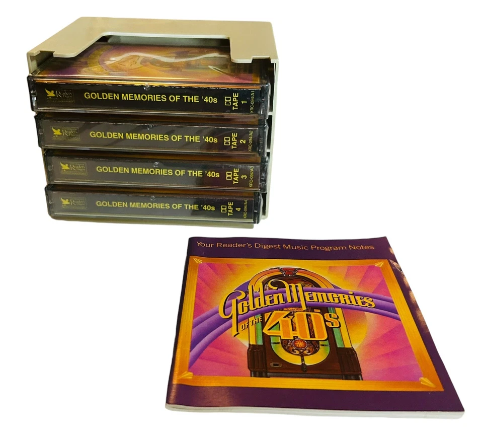 Readers Digest Golden Memories of the 40's-4 Cassette Tape Set Plus Booklet-NEW! - Image 1 of 4