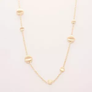 Necklace gold round matte yellow gold 585/- 45 cm - Picture 1 of 1