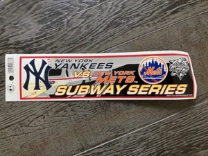 2000 World Series Yankees/Mets Subway Series Bumper Sticker - Picture 1 of 1