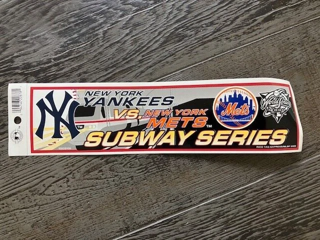 2000 World Series Yankees/Mets Subway Series Bumper Sticker - Image 1 of 1