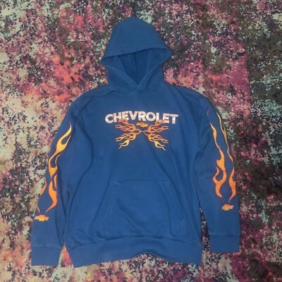 Sudadera con capucha Brixton Chevrolet Friendly Union "azul/llama" para hombre talla pequeña Foto 1 de 4