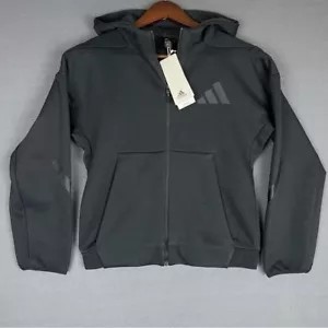 Adidas Z.N.E. Hoodie Boy's Medium Black Full Zip Track Jacket PrimeKnit - Picture 1 of 11
