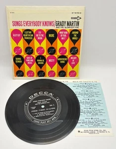 Grady Martin Songs Everybody Knows Compact 33 Jukebox Decca 7-34229 Title Strips - Picture 1 of 7