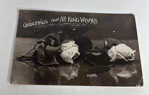 Greeting And All Kind Wishes Postcard Postmark 1909 1 cent Ben Franklin Stamp - Picture 1 of 5