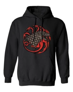 House Stark Targaryen Sigil Mash-Up Shirt Of Thrones Men's Hooded Sweatshirt - Picture 1 of 9