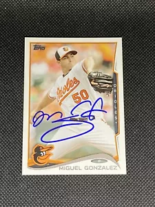 Miguel Gonzalez Baltimore Orioles signiertes Auto 2014 Topps Karte #434 ~ COA - Bild 1 von 3