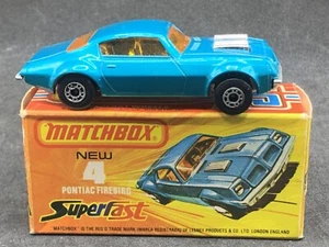 Matchbox Superfast MB4-C1: Pontiac Biredbird (VNMINT) with MINT Type J Box - Picture 1 of 7