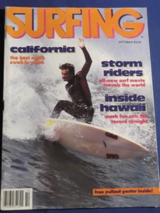 SURFING MAGAZINE-OCT 1982 SEAN MCNULTY TOM CURREN FEATURE- POSTER- VINTAGE - Picture 1 of 8