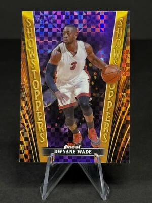 2023-24 Topps Finest Dwyane Wade Showstoppers /125 Purple Checkerboard Refractor - Image 1 of 3