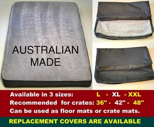 Dog Bed Mattress Waterproof Removable Oxford/Sherpa Cover AUSTRALIAN MADE - Picture 1 of 14