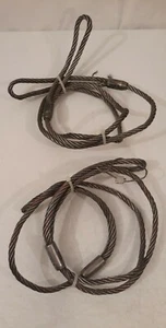 2- 6 Foot Uncertified Braided Steel Lifting Straps - Picture 1 of 3