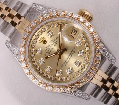 Rolex Lady Datejust 18k Steel-Champagne String Diamond Dial-Diamond Bezel & Lug - Image 1 of 4