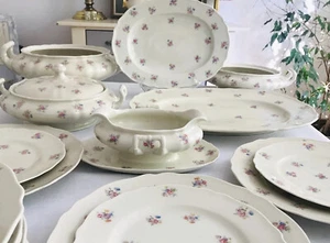 Edel Antik Art Déco Porzellan Tafelservice 11 Pers. Porzellan Krautheim US Zone - Bild 1 von 12