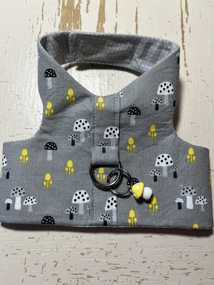 Handmade Dog Harness vest Mushrooms Charm XXS - 3088 - Image 1 of 1